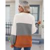 Zeagoo Women’s 2026 Fall Chunky Knit Sweater Oversized Crewneck Long Sleeve Winter Cotton Pullover Sweaters Jumper Tops(Colorblock 278)