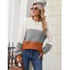 Zeagoo Women’s 2026 Fall Chunky Knit Sweater Oversized Crewneck Long Sleeve Winter Cotton Pullover Sweaters Jumper Tops(Colorblock 278)
