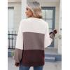 Zeagoo Women’s 2026 Fall Chunky Knit Sweater Oversized Crewneck Long Sleeve Winter Cotton Pullover Sweaters Jumper Tops(Colorblock 284)