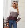 Zeagoo Women’s 2026 Fall Chunky Knit Sweater Oversized Crewneck Long Sleeve Winter Cotton Pullover Sweaters Jumper Tops(Colorblock 284)