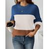 Zeagoo Women’s 2026 Fall Chunky Knit Sweater Oversized Crewneck Long Sleeve Winter Cotton Pullover Sweaters Jumper Tops(Colorblock 458)