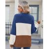 Zeagoo Women’s 2026 Fall Chunky Knit Sweater Oversized Crewneck Long Sleeve Winter Cotton Pullover Sweaters Jumper Tops(Colorblock 458)