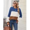 Zeagoo Women’s 2026 Fall Chunky Knit Sweater Oversized Crewneck Long Sleeve Winter Cotton Pullover Sweaters Jumper Tops(Colorblock 458)