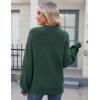 Zeagoo Women’s 2026 Fall Chunky Knit Sweater Oversized Crewneck Long Sleeve Winter Cotton Pullover Sweaters Jumper Tops(Green)