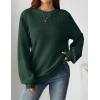 Zeagoo Women’s 2026 Fall Chunky Knit Sweater Oversized Crewneck Long Sleeve Winter Cotton Pullover Sweaters Jumper Tops(Green)