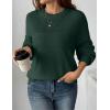 Zeagoo Women’s 2026 Fall Chunky Knit Sweater Oversized Crewneck Long Sleeve Winter Cotton Pullover Sweaters Jumper Tops(Green)
