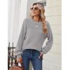 Zeagoo Women’s 2026 Fall Chunky Knit Sweater Oversized Crewneck Long Sleeve Winter Cotton Pullover Sweaters Jumper Tops(Grey)