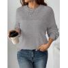 Zeagoo Women’s 2026 Fall Chunky Knit Sweater Oversized Crewneck Long Sleeve Winter Cotton Pullover Sweaters Jumper Tops(Grey)