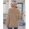Zeagoo Women’s 2026 Fall Chunky Knit Sweater Oversized Crewneck Long Sleeve Winter Cotton Pullover Sweaters Jumper Tops(Khaki)