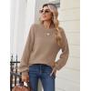 Zeagoo Women’s 2026 Fall Chunky Knit Sweater Oversized Crewneck Long Sleeve Winter Cotton Pullover Sweaters Jumper Tops(Khaki)