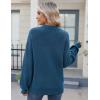 Zeagoo Women’s 2026 Fall Chunky Knit Sweater Oversized Crewneck Long Sleeve Winter Cotton Pullover Sweaters Jumper Tops(Lake Blue)