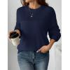 Zeagoo Women’s 2026 Fall Chunky Knit Sweater Oversized Crewneck Long Sleeve Winter Cotton Pullover Sweaters Jumper Tops(Navy Blue)