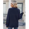 Zeagoo Women’s 2026 Fall Chunky Knit Sweater Oversized Crewneck Long Sleeve Winter Cotton Pullover Sweaters Jumper Tops(Navy Blue)