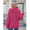 Zeagoo Women’s 2026 Fall Chunky Knit Sweater Oversized Crewneck Long Sleeve Winter Cotton Pullover Sweaters Jumper Tops(Rose)