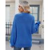 Zeagoo Women’s 2026 Fall Chunky Knit Sweater Oversized Crewneck Long Sleeve Winter Cotton Pullover Sweaters Jumper Tops(Sky Blue)