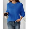 Zeagoo Women’s 2026 Fall Chunky Knit Sweater Oversized Crewneck Long Sleeve Winter Cotton Pullover Sweaters Jumper Tops(Sky Blue)
