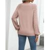 Zeagoo Womens 2026 Fall Sweaters Casual Long Sleeve V Neck Loose Lightweight Crochet Knit Pullover Sweater Tops(Khaki)