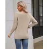 Zeagoo Women’s 2026 Fall Sweaters Long Sleeve V Neck Knit Pullovers Business Casual Sweater Tops(Apricot)