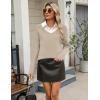 Zeagoo Women’s 2026 Fall Sweaters Long Sleeve V Neck Knit Pullovers Business Casual Sweater Tops(Apricot)