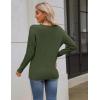 Zeagoo Women’s 2026 Fall Sweaters Long Sleeve V Neck Knit Pullovers Business Casual Sweater Tops(Army Green)