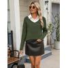 Zeagoo Women’s 2026 Fall Sweaters Long Sleeve V Neck Knit Pullovers Business Casual Sweater Tops(Army Green)