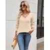 Zeagoo Women’s 2026 Fall Sweaters Long Sleeve V Neck Knit Pullovers Business Casual Sweater Tops(Beige)