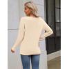 Zeagoo Women’s 2026 Fall Sweaters Long Sleeve V Neck Knit Pullovers Business Casual Sweater Tops(Beige)