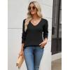 Zeagoo Women’s 2026 Fall Sweaters Long Sleeve V Neck Knit Pullovers Business Casual Sweater Tops(Black)