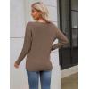 Zeagoo Women’s 2026 Fall Sweaters Long Sleeve V Neck Knit Pullovers Business Casual Sweater Tops(Brown)