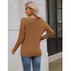 Zeagoo Women’s 2026 Fall Sweaters Long Sleeve V Neck Knit Pullovers Business Casual Sweater Tops(Coffee)