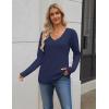 Zeagoo Women’s 2026 Fall Sweaters Long Sleeve V Neck Knit Pullovers Business Casual Sweater Tops(Navy)