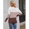 Zeagoo Women’s 2026 Fall Sweaters Long Sleeve V Neck Knit Pullovers Business Casual Sweater Tops(White&purple)