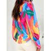 Zeagoo Womens Button Down Shirts Lantern Long Sleeve Blouse Business Casual Work Tops Floral Printed Outfits(A B1 Multicolor)