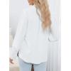 Zeagoo Womens Button Down Shirts Lantern Long Sleeve Blouse Business Casual Work Tops Floral Printed Outfits(C White)