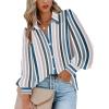 Zeagoo Womens Button Down Shirts Lantern Long Sleeve Blouse Business Casual Work Tops Floral Printed Outfits(Tw721)