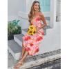 Zeagoo Women’s Casual Sundress Summer Maxi Sleeveless V Neck Split Boho Beach Dress Travel Vacation Dress with Pockets(02-pink Floral)