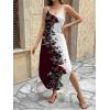 Zeagoo Women’s Casual Sundress Summer Maxi Sleeveless V Neck Split Boho Beach Dress Travel Vacation Dress with Pockets(Bf183)