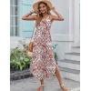 Zeagoo Women’s Casual Sundress Summer Maxi Sleeveless V Neck Split Boho Beach Dress Travel Vacation Dress with Pockets(Colorful Flora1)