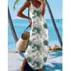 Zeagoo Women’s Casual Sundress Summer Maxi Sleeveless V Neck Split Boho Beach Dress Travel Vacation Dress with Pockets(Hf39)