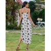Zeagoo Women’s Casual Sundress Summer Maxi Sleeveless V Neck Split Boho Beach Dress Travel Vacation Dress with Pockets(Sf196)