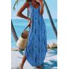 Zeagoo Women’s Casual Sundress Summer Maxi Sleeveless V Neck Split Boho Beach Dress Travel Vacation Dress with Pockets(Zr459)