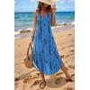 Zeagoo Women’s Casual Sundress Summer Maxi Sleeveless V Neck Split Boho Beach Dress Travel Vacation Dress with Pockets(Zr459)