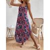 Zeagoo Women’s Casual Sundress Summer Maxi Sleeveless V Neck Split Boho Beach Dress Travel Vacation Dress with Pockets(Zx255)