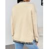 Zeagoo Womens Crewneck Pullover Sweater Long Sleeve Knit Side Slit 2025 Fall Winter Sweater Tops(Beige)