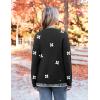 Zeagoo Womens Crewneck Pullover Sweater Long Sleeve Knit Side Slit 2025 Fall Winter Sweater Tops(Black Floral)