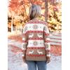 Zeagoo Womens Crewneck Pullover Sweater Long Sleeve Knit Side Slit 2025 Fall Winter Sweater Tops(Elk Pattern)