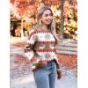 Zeagoo Womens Crewneck Pullover Sweater Long Sleeve Knit Side Slit 2025 Fall Winter Sweater Tops(Elk Pattern)