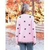 Zeagoo Womens Crewneck Pullover Sweater Long Sleeve Knit Side Slit 2025 Fall Winter Sweater Tops(Pink Floral)