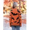 Zeagoo Womens Crewneck Pullover Sweater Long Sleeve Knit Side Slit 2025 Fall Winter Sweater Tops(Pumpkin)