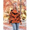 Zeagoo Womens Crewneck Pullover Sweater Long Sleeve Knit Side Slit 2025 Fall Winter Sweater Tops(Pumpkin)